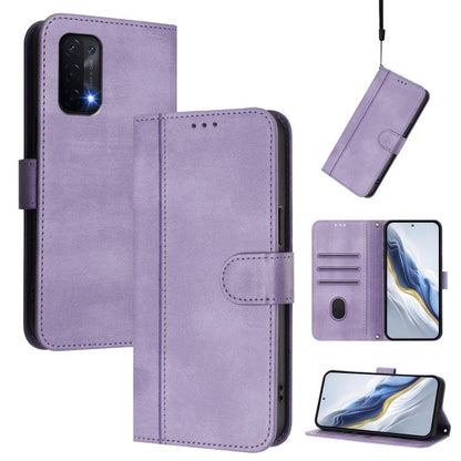 Line Splicing Buckle Retro Leather Phone Case, For OPPO A16e, For OPPO Find X5 Pro, For OPPO Find X5, For OPPO Reno7 5G Global / Find X5 Lite, For OPPO A56 5G / A55 5G / A54 4G, For OPPO A74 4G / F19 / A95 4G Global, For OPPO F19 Pro / Reno5 F         ...