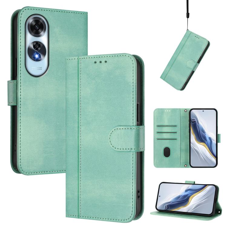 Line Splicing Buckle Retro Leather Phone Case, For OPPO Find X8 5G, For OPPO A3 Pro 5G Global / India / A80 5G EU, For OPPO Reno12 F 5G / 4G / F27 5G India, For OPPO K12x 5G Global, For OPPO Reno12 Pro 5G Global, For OPPO Reno12 5G Global              ...