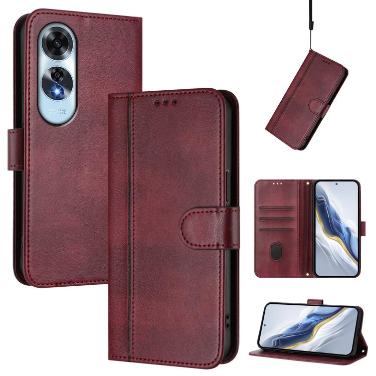 Line Splicing Buckle Retro Leather Phone Case, For OPPO Find X8 5G, For OPPO A3 Pro 5G Global / India / A80 5G EU, For OPPO Reno12 F 5G / 4G / F27 5G India, For OPPO K12x 5G Global, For OPPO Reno12 Pro 5G Global, For OPPO Reno12 5G Global              ...