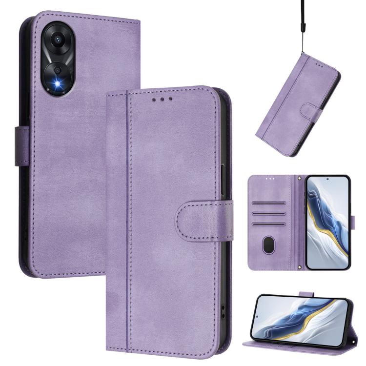 Line Splicing Buckle Retro Leather Phone Case, For OPPO Reno11 Pro 5G Global, For OPPO Find X7 Ultra, For OPPO A38 4G / A18 4G Global, For OPPO Reno9 A, For OPPO A58 4G Global, For OPPO Reno10 5G / Reno10 Pro Global, For OPPO A78 4G Global             ...