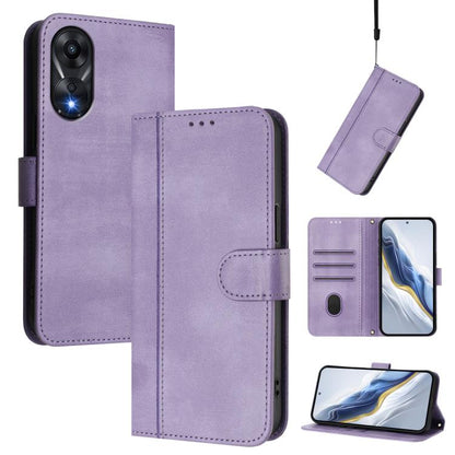Line Splicing Buckle Retro Leather Phone Case, For OPPO Reno11 Pro 5G Global, For OPPO Find X7 Ultra, For OPPO A38 4G / A18 4G Global, For OPPO Reno9 A, For OPPO A58 4G Global, For OPPO Reno10 5G / Reno10 Pro Global, For OPPO A78 4G Global             ...