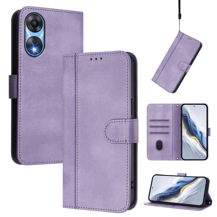 Line Splicing Buckle Retro Leather Phone Case, For OPPO Reno11 Pro 5G Global, For OPPO Find X7 Ultra, For OPPO A38 4G / A18 4G Global, For OPPO Reno9 A, For OPPO A58 4G Global, For OPPO Reno10 5G / Reno10 Pro Global, For OPPO A78 4G Global             ...