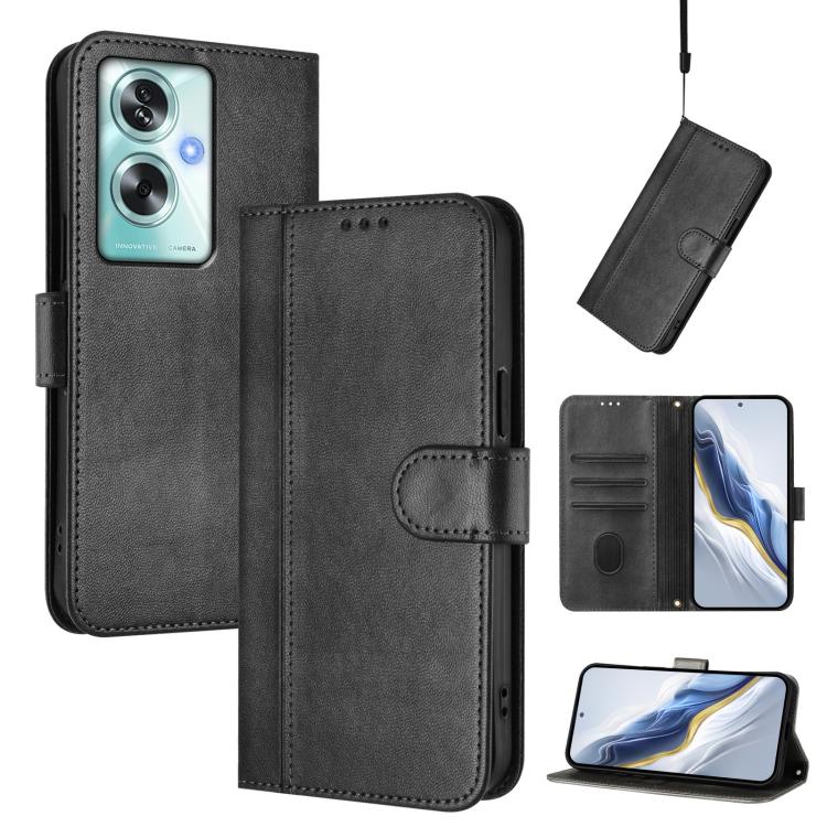 Line Splicing Buckle Retro Leather Phone Case, For OPPO A16e, For OPPO Find X5 Pro, For OPPO Find X5, For OPPO Reno7 5G Global / Find X5 Lite, For OPPO A56 5G / A55 5G / A54 4G, For OPPO A74 4G / F19 / A95 4G Global, For OPPO F19 Pro / Reno5 F         ...