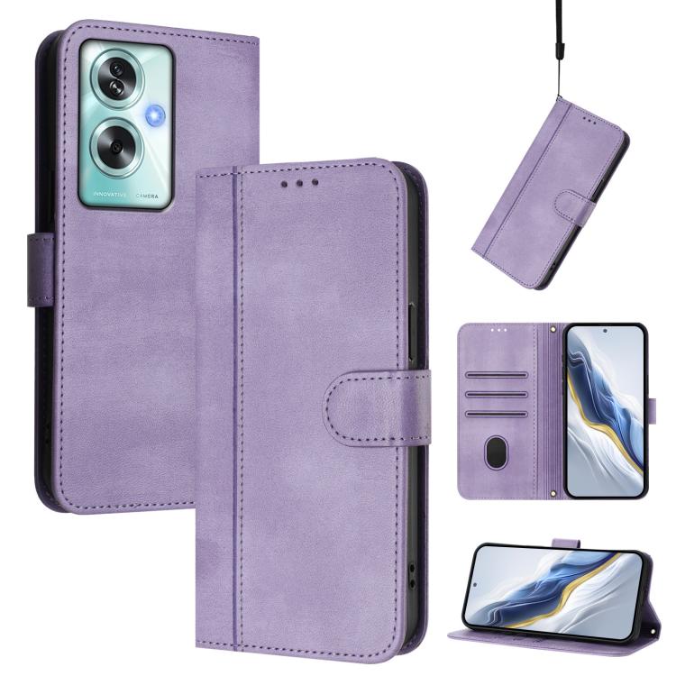 Line Splicing Buckle Retro Leather Phone Case, For OPPO A16e, For OPPO Find X5 Pro, For OPPO Find X5, For OPPO Reno7 5G Global / Find X5 Lite, For OPPO A56 5G / A55 5G / A54 4G, For OPPO A74 4G / F19 / A95 4G Global, For OPPO F19 Pro / Reno5 F         ...