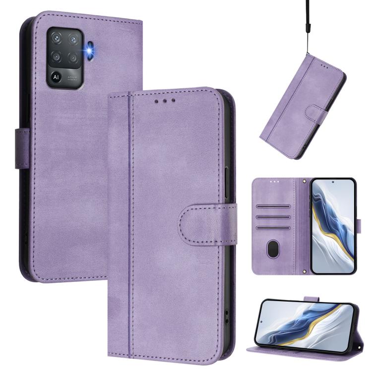 Line Splicing Buckle Retro Leather Phone Case, For OPPO A16e, For OPPO Find X5 Pro, For OPPO Find X5, For OPPO Reno7 5G Global / Find X5 Lite, For OPPO A56 5G / A55 5G / A54 4G, For OPPO A74 4G / F19 / A95 4G Global, For OPPO F19 Pro / Reno5 F         ...