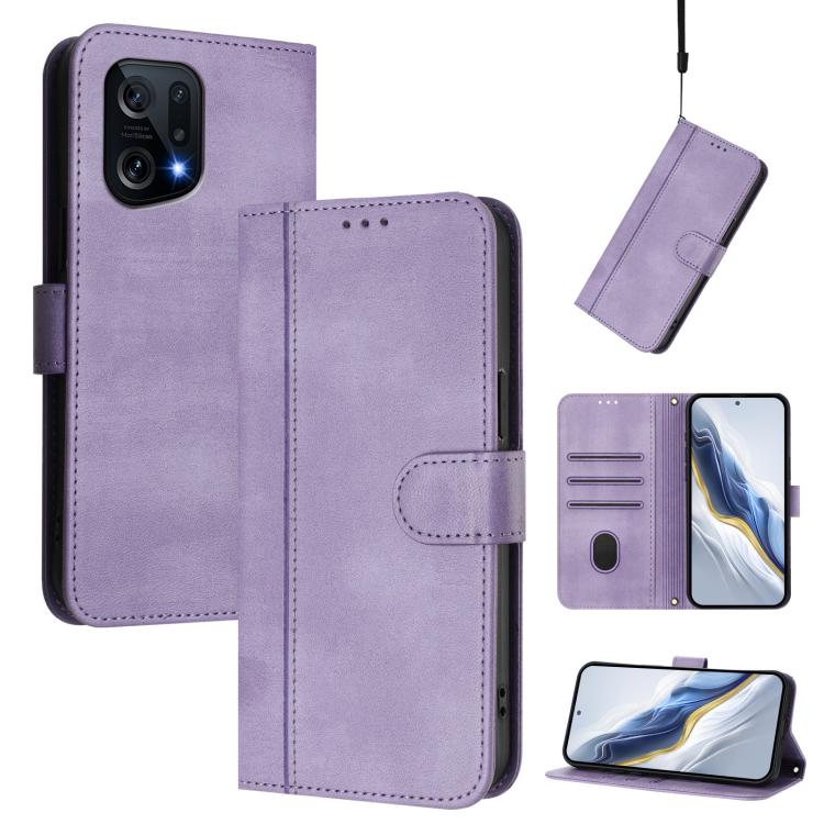 Line Splicing Buckle Retro Leather Phone Case, For OPPO A16e, For OPPO Find X5 Pro, For OPPO Find X5, For OPPO Reno7 5G Global / Find X5 Lite, For OPPO A56 5G / A55 5G / A54 4G, For OPPO A74 4G / F19 / A95 4G Global, For OPPO F19 Pro / Reno5 F         ...