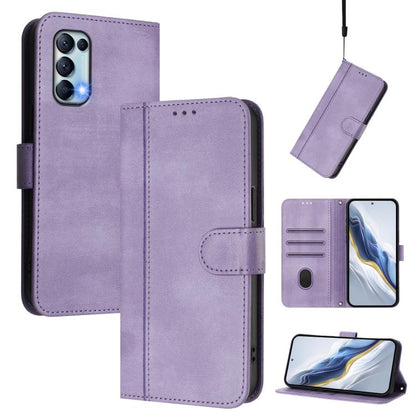 Line Splicing Buckle Retro Leather Phone Case, For OPPO A16e, For OPPO Find X5 Pro, For OPPO Find X5, For OPPO Reno7 5G Global / Find X5 Lite, For OPPO A56 5G / A55 5G / A54 4G, For OPPO A74 4G / F19 / A95 4G Global, For OPPO F19 Pro / Reno5 F         ...