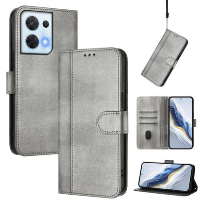 Line Splicing Buckle Retro Leather Phone Case, For OPPO Find X6 Pro 5G, For OPPO Find X6 5G, For OPPO A1 Pro 5G / Reno8 T 5G Global, For OPPO Reno8 4G / Reno7 4G Global, For OPPO A57 4G / A77 4G / A57s 4G Global, For OPPO Reno9 5G / Reno9 Pro 5G       ...