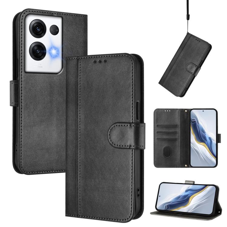 Line Splicing Buckle Retro Leather Phone Case, For OPPO Find X6 Pro 5G, For OPPO Find X6 5G, For OPPO A1 Pro 5G / Reno8 T 5G Global, For OPPO Reno8 4G / Reno7 4G Global, For OPPO A57 4G / A77 4G / A57s 4G Global, For OPPO Reno9 5G / Reno9 Pro 5G       ...