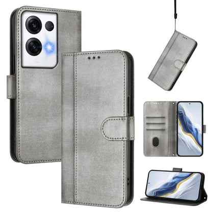 Line Splicing Buckle Retro Leather Phone Case, For OPPO Find X6 Pro 5G, For OPPO Find X6 5G, For OPPO A1 Pro 5G / Reno8 T 5G Global, For OPPO Reno8 4G / Reno7 4G Global, For OPPO A57 4G / A77 4G / A57s 4G Global, For OPPO Reno9 5G / Reno9 Pro 5G       ...