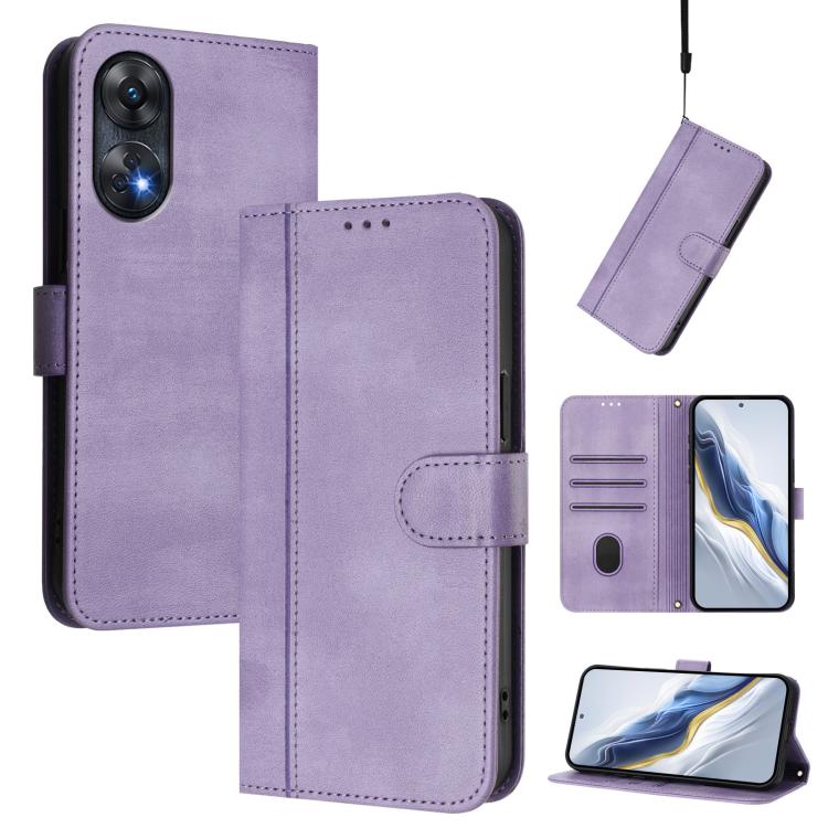 Line Splicing Buckle Retro Leather Phone Case, For OPPO Reno11 Pro 5G Global, For OPPO Find X7 Ultra, For OPPO A38 4G / A18 4G Global, For OPPO Reno9 A, For OPPO A58 4G Global, For OPPO Reno10 5G / Reno10 Pro Global, For OPPO A78 4G Global             ...