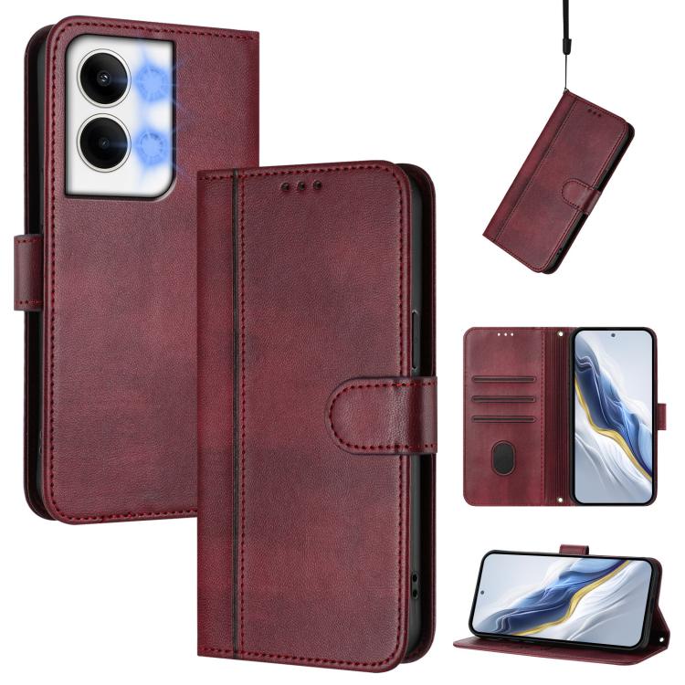 Line Splicing Buckle Retro Leather Phone Case, For OPPO Find X6 Pro 5G, For OPPO Find X6 5G, For OPPO A1 Pro 5G / Reno8 T 5G Global, For OPPO Reno8 4G / Reno7 4G Global, For OPPO A57 4G / A77 4G / A57s 4G Global, For OPPO Reno9 5G / Reno9 Pro 5G       ...