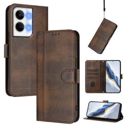 Line Splicing Buckle Retro Leather Phone Case, For OPPO Find X6 Pro 5G, For OPPO Find X6 5G, For OPPO A1 Pro 5G / Reno8 T 5G Global, For OPPO Reno8 4G / Reno7 4G Global, For OPPO A57 4G / A77 4G / A57s 4G Global, For OPPO Reno9 5G / Reno9 Pro 5G       ...