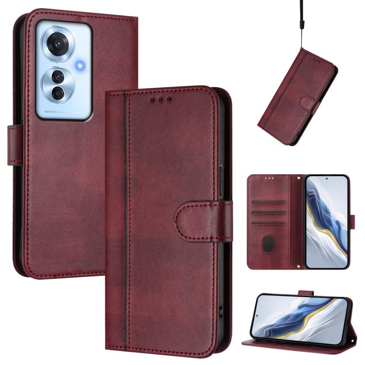 Line Splicing Buckle Retro Leather Phone Case, For OPPO Find X8 5G, For OPPO A3 Pro 5G Global / India / A80 5G EU, For OPPO Reno12 F 5G / 4G / F27 5G India, For OPPO K12x 5G Global, For OPPO Reno12 Pro 5G Global, For OPPO Reno12 5G Global              ...