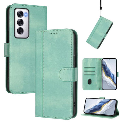 Line Splicing Buckle Retro Leather Phone Case, For OPPO Find X8 5G, For OPPO A3 Pro 5G Global / India / A80 5G EU, For OPPO Reno12 F 5G / 4G / F27 5G India, For OPPO K12x 5G Global, For OPPO Reno12 Pro 5G Global, For OPPO Reno12 5G Global              ...