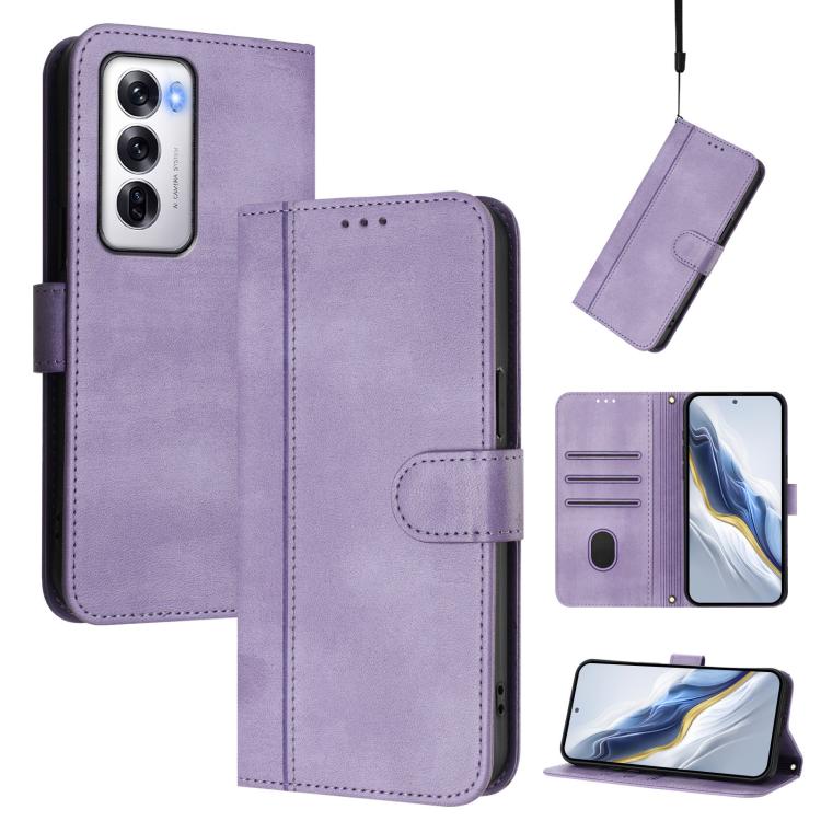 Line Splicing Buckle Retro Leather Phone Case, For OPPO Find X8 5G, For OPPO A3 Pro 5G Global / India / A80 5G EU, For OPPO Reno12 F 5G / 4G / F27 5G India, For OPPO K12x 5G Global, For OPPO Reno12 Pro 5G Global, For OPPO Reno12 5G Global              ...