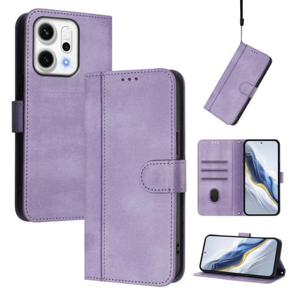 Line Splicing Buckle Retro Leather Phone Case, For OPPO A5 5G Global, For OPPO Reno14 Pro Global, For OPPO Reno14 Global, For OPPO Find X8s+ 5G, For OPPO Find X8s 5G, For OPPO Find X8 Ultra 5G, For OPPO F29 5G Global, For OPPO A5 Pro 5G Global         ...