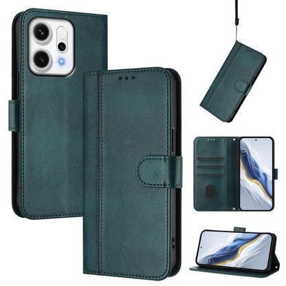 Line Splicing Buckle Retro Leather Phone Case, For OPPO A5 5G Global, For OPPO Reno14 Pro Global, For OPPO Reno14 Global, For OPPO Find X8s+ 5G, For OPPO Find X8s 5G, For OPPO Find X8 Ultra 5G, For OPPO F29 5G Global, For OPPO A5 Pro 5G Global         ...