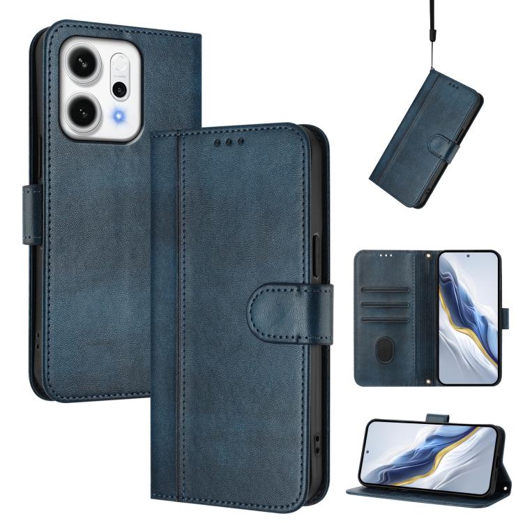 Line Splicing Buckle Retro Leather Phone Case, For OPPO A5 5G Global, For OPPO Reno14 Pro Global, For OPPO Reno14 Global, For OPPO Find X8s+ 5G, For OPPO Find X8s 5G, For OPPO Find X8 Ultra 5G, For OPPO F29 5G Global, For OPPO A5 Pro 5G Global         ...