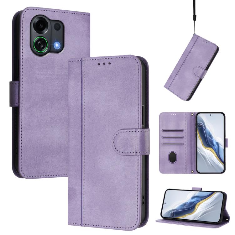 Line Splicing Buckle Retro Leather Phone Case, For OPPO Reno13 F 5G Global / 4G India, For OPPO Reno16 F 5G / Reno16 FS 5G, For OPPO Reno16 5G / Reno16 Pro 5G Global, For OPPO Find X9s Pro, For OPPO Find X9 Ultra, For OPPO Find X9, For OPPO A6 GT 5G   ...
