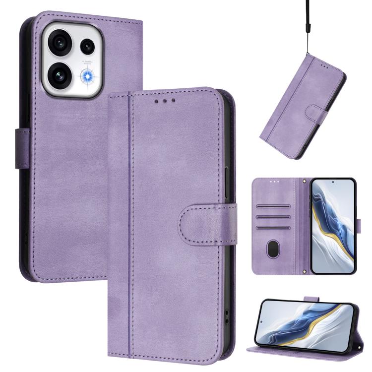 Line Splicing Buckle Retro Leather Phone Case, For OPPO Reno13 F 5G Global / 4G India, For OPPO Reno16 F 5G / Reno16 FS 5G, For OPPO Reno16 5G / Reno16 Pro 5G Global, For OPPO Find X9s Pro, For OPPO Find X9 Ultra, For OPPO Find X9, For OPPO A6 GT 5G   ...