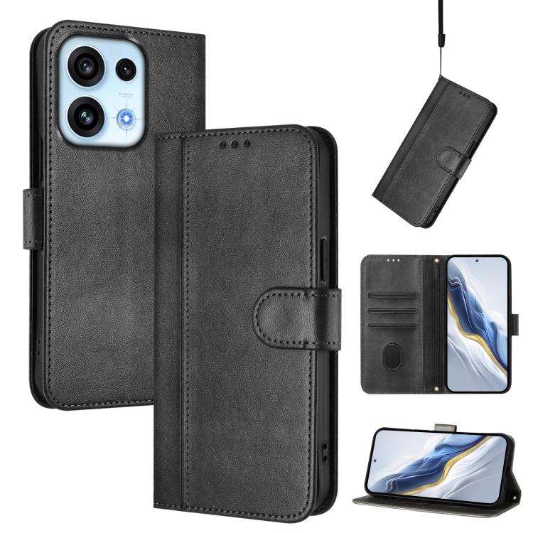 Line Splicing Buckle Retro Leather Phone Case, For OPPO Reno13 F 5G Global / 4G India, For OPPO Reno16 F 5G / Reno16 FS 5G, For OPPO Reno16 5G / Reno16 Pro 5G Global, For OPPO Find X9s Pro, For OPPO Find X9 Ultra, For OPPO Find X9, For OPPO A6 GT 5G   ...