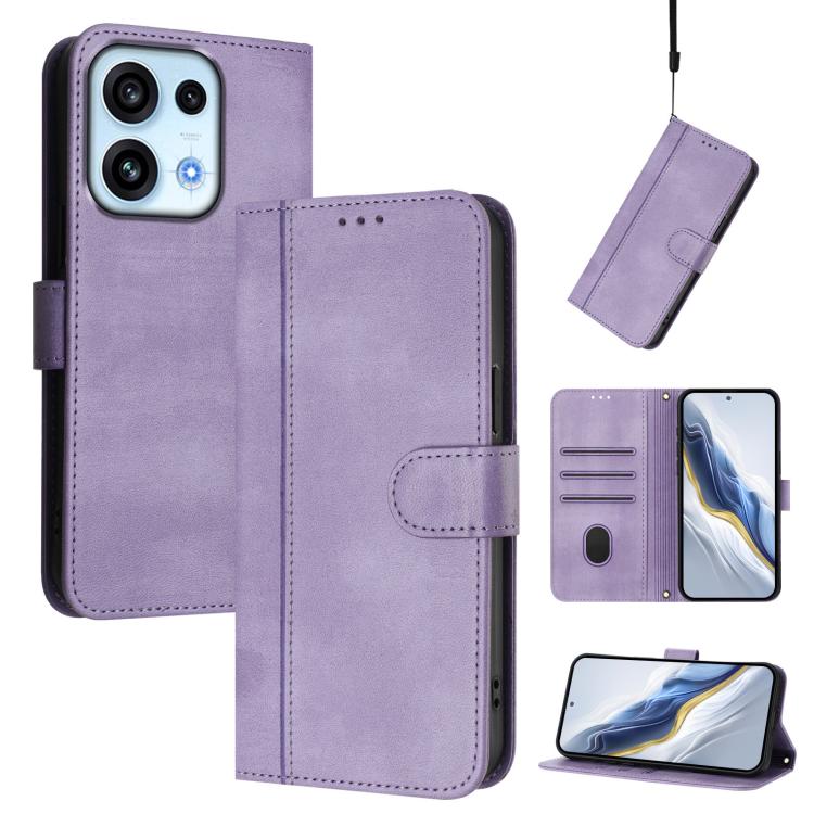 Line Splicing Buckle Retro Leather Phone Case, For OPPO Reno13 F 5G Global / 4G India, For OPPO Reno16 F 5G / Reno16 FS 5G, For OPPO Reno16 5G / Reno16 Pro 5G Global, For OPPO Find X9s Pro, For OPPO Find X9 Ultra, For OPPO Find X9, For OPPO A6 GT 5G   ...