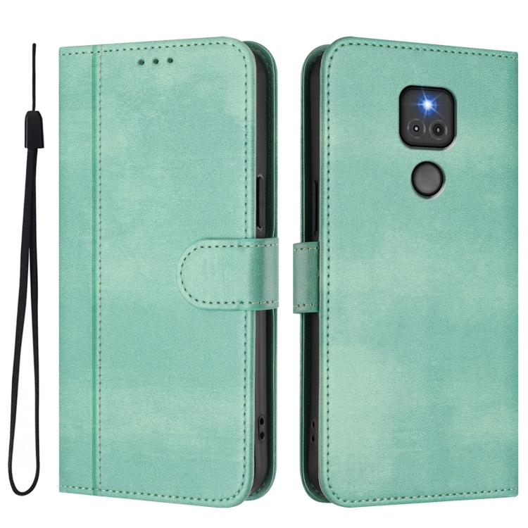 Line Splicing Buckle Retro Leather Phone Case, For Motorola Moto G Play 2021, For Motorola Moto G Stylus 5G 2021, For Motorola Moto G Stylus 4G 2021