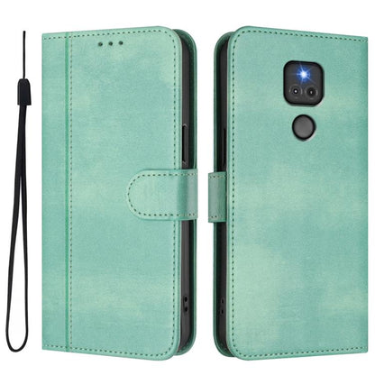 Line Splicing Buckle Retro Leather Phone Case, For Motorola Moto G Play 2021, For Motorola Moto G Stylus 5G 2021, For Motorola Moto G Stylus 4G 2021