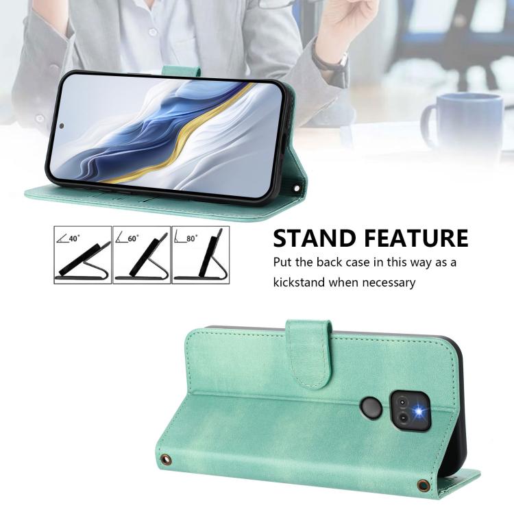 Line Splicing Buckle Retro Leather Phone Case, For Motorola Moto G Play 2021, For Motorola Moto G Stylus 5G 2021, For Motorola Moto G Stylus 4G 2021