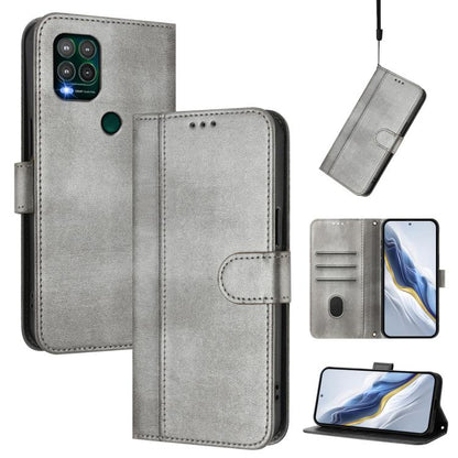 Line Splicing Buckle Retro Leather Phone Case, For Motorola Moto G Play 2021, For Motorola Moto G Stylus 5G 2021, For Motorola Moto G Stylus 4G 2021