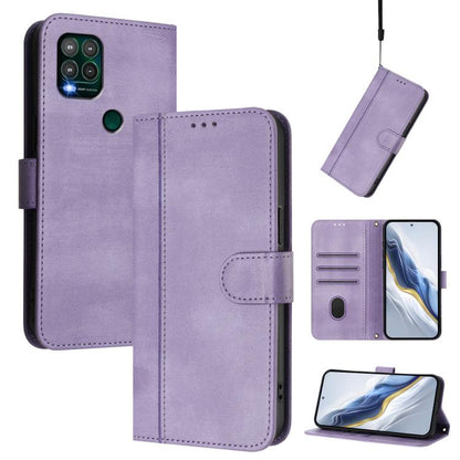 Line Splicing Buckle Retro Leather Phone Case, For Motorola Moto G Play 2021, For Motorola Moto G Stylus 5G 2021, For Motorola Moto G Stylus 4G 2021