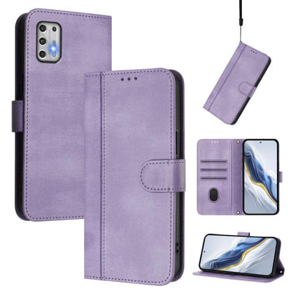 Line Splicing Buckle Retro Leather Phone Case, For Motorola Moto G Play 2021, For Motorola Moto G Stylus 5G 2021, For Motorola Moto G Stylus 4G 2021