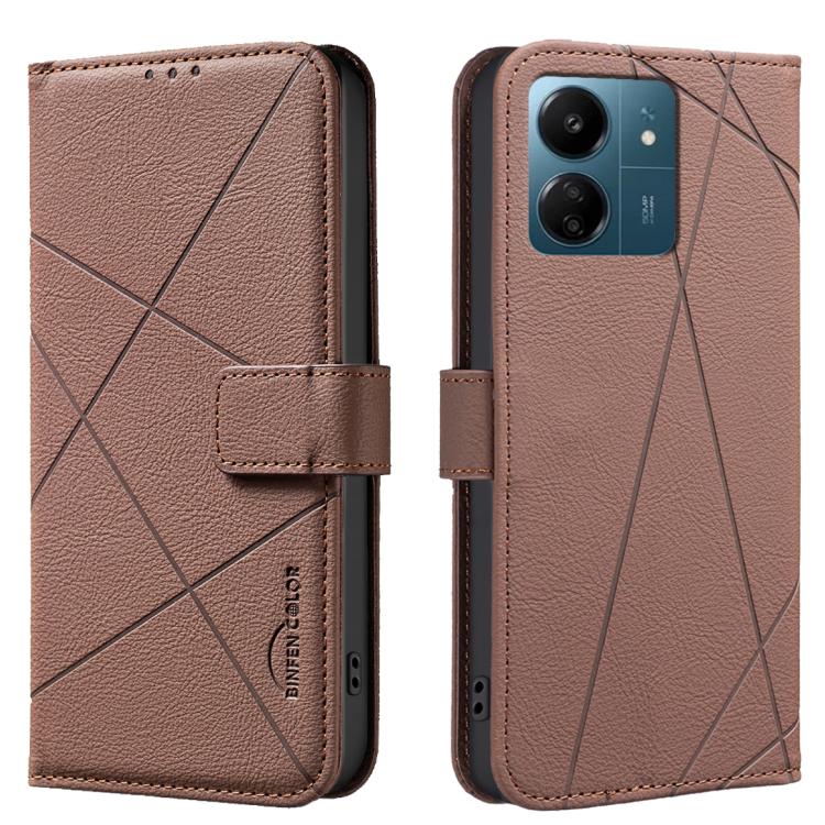 Geometric Pattern RFID Leather Phone Case, For Redmi 15 5G Global / 15 4G SEA 169.5mm, For Redmi Turbo 4 Pro, For Redmi Turbo 4, For Redmi 14C, For Redmi Note 14 5G, For Redmi Note 14 Pro 4G, For Redmi Note 14 4G 16.25mm                                ...