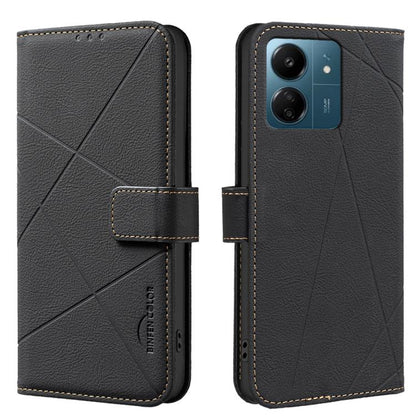 Geometric Pattern RFID Leather Phone Case, For Redmi 15 5G Global / 15 4G SEA 169.5mm, For Redmi Turbo 4 Pro, For Redmi Turbo 4, For Redmi 14C, For Redmi Note 14 5G, For Redmi Note 14 Pro 4G, For Redmi Note 14 4G 16.25mm                                ...