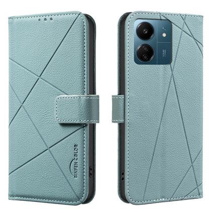 Geometric Pattern RFID Leather Phone Case, For Redmi 15 5G Global / 15 4G SEA 169.5mm, For Redmi Turbo 4 Pro, For Redmi Turbo 4, For Redmi 14C, For Redmi Note 14 5G, For Redmi Note 14 Pro 4G, For Redmi Note 14 4G 16.25mm                                ...