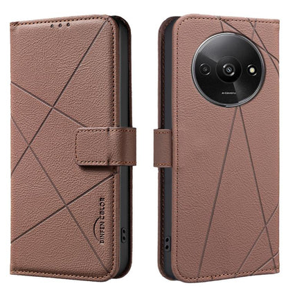 Geometric Pattern RFID Leather Phone Case, For Redmi 15 5G Global / 15 4G SEA 169.5mm, For Redmi Turbo 4 Pro, For Redmi Turbo 4, For Redmi 14C, For Redmi Note 14 5G, For Redmi Note 14 Pro 4G, For Redmi Note 14 4G 16.25mm                                ...