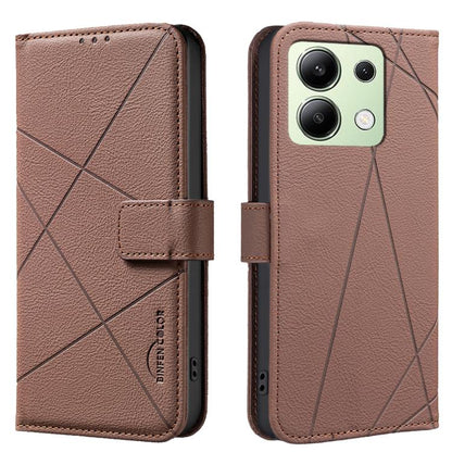 Geometric Pattern RFID Leather Phone Case, For Redmi 15 5G Global / 15 4G SEA 169.5mm, For Redmi Turbo 4 Pro, For Redmi Turbo 4, For Redmi 14C, For Redmi Note 14 5G, For Redmi Note 14 Pro 4G, For Redmi Note 14 4G 16.25mm                                ...