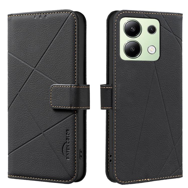 Geometric Pattern RFID Leather Phone Case, For Redmi 15 5G Global / 15 4G SEA 169.5mm, For Redmi Turbo 4 Pro, For Redmi Turbo 4, For Redmi 14C, For Redmi Note 14 5G, For Redmi Note 14 Pro 4G, For Redmi Note 14 4G 16.25mm                                ...