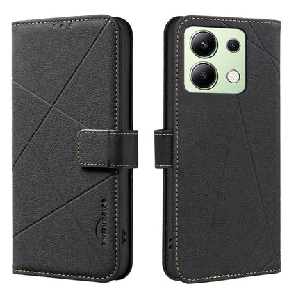 Geometric Pattern RFID Leather Phone Case, For Redmi 15 5G Global / 15 4G SEA 169.5mm, For Redmi Turbo 4 Pro, For Redmi Turbo 4, For Redmi 14C, For Redmi Note 14 5G, For Redmi Note 14 Pro 4G, For Redmi Note 14 4G 16.25mm                                ...