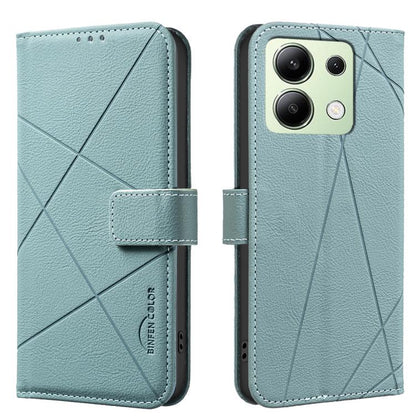 Geometric Pattern RFID Leather Phone Case, For Redmi 15 5G Global / 15 4G SEA 169.5mm, For Redmi Turbo 4 Pro, For Redmi Turbo 4, For Redmi 14C, For Redmi Note 14 5G, For Redmi Note 14 Pro 4G, For Redmi Note 14 4G 16.25mm                                ...