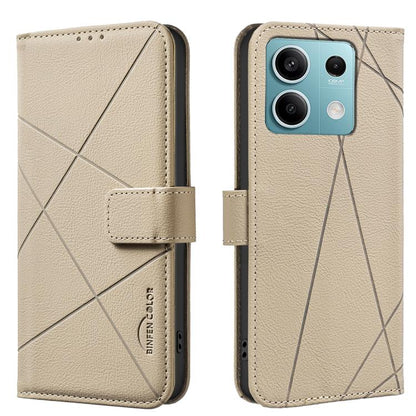 Geometric Pattern RFID Leather Phone Case, For Redmi 15 5G Global / 15 4G SEA 169.5mm, For Redmi Turbo 4 Pro, For Redmi Turbo 4, For Redmi 14C, For Redmi Note 14 5G, For Redmi Note 14 Pro 4G, For Redmi Note 14 4G 16.25mm                                ...