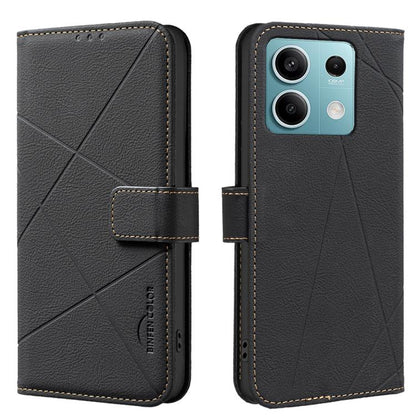 Geometric Pattern RFID Leather Phone Case, For Redmi 15 5G Global / 15 4G SEA 169.5mm, For Redmi Turbo 4 Pro, For Redmi Turbo 4, For Redmi 14C, For Redmi Note 14 5G, For Redmi Note 14 Pro 4G, For Redmi Note 14 4G 16.25mm                                ...
