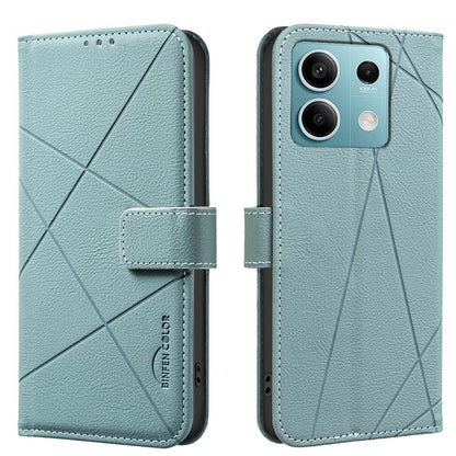 Geometric Pattern RFID Leather Phone Case, For Redmi 15 5G Global / 15 4G SEA 169.5mm, For Redmi Turbo 4 Pro, For Redmi Turbo 4, For Redmi 14C, For Redmi Note 14 5G, For Redmi Note 14 Pro 4G, For Redmi Note 14 4G 16.25mm                                ...