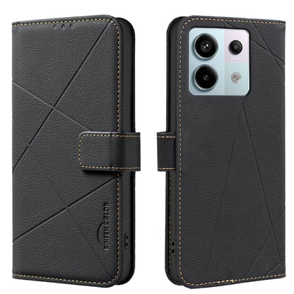 Geometric Pattern RFID Leather Phone Case, For Redmi Note 13 Pro 5G, For Redmi K60 Ultra, For Redmi K70 / K70 Pro, For Redmi 12 4G, For Redmi Note 12 Turbo, For Redmi Note 11 / 11S / 12S 6.43inch, For Redmi Note 12 4G, For Redmi 12C                    ...