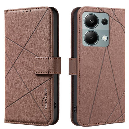 Geometric Pattern RFID Leather Phone Case, For Redmi 15 5G Global / 15 4G SEA 169.5mm, For Redmi Turbo 4 Pro, For Redmi Turbo 4, For Redmi 14C, For Redmi Note 14 5G, For Redmi Note 14 Pro 4G, For Redmi Note 14 4G 16.25mm                                ...
