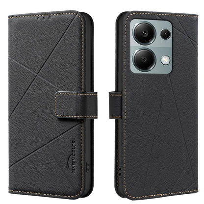Geometric Pattern RFID Leather Phone Case, For Redmi 15 5G Global / 15 4G SEA 169.5mm, For Redmi Turbo 4 Pro, For Redmi Turbo 4, For Redmi 14C, For Redmi Note 14 5G, For Redmi Note 14 Pro 4G, For Redmi Note 14 4G 16.25mm                                ...