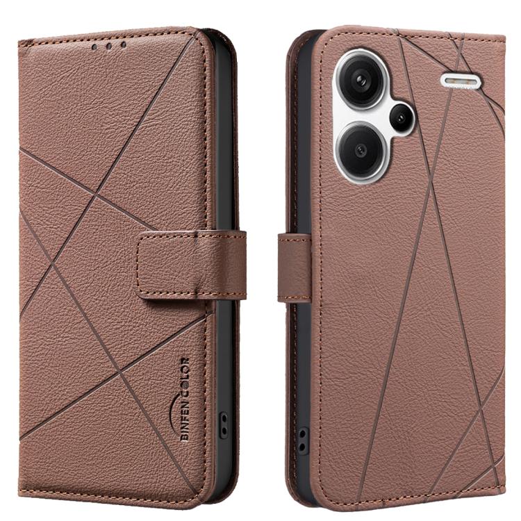 Geometric Pattern RFID Leather Phone Case, For Redmi 15 5G Global / 15 4G SEA 169.5mm, For Redmi Turbo 4 Pro, For Redmi Turbo 4, For Redmi 14C, For Redmi Note 14 5G, For Redmi Note 14 Pro 4G, For Redmi Note 14 4G 16.25mm                                ...