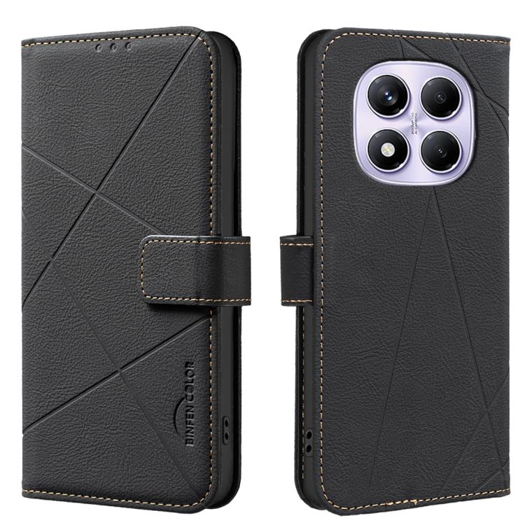 Geometric Pattern RFID Leather Phone Case, For Redmi 15 5G Global / 15 4G SEA 169.5mm, For Redmi Turbo 4 Pro, For Redmi Turbo 4, For Redmi 14C, For Redmi Note 14 5G, For Redmi Note 14 Pro 4G, For Redmi Note 14 4G 16.25mm                                ...