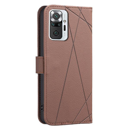 Geometric Pattern RFID Leather Phone Case, For Redmi Note 10 Pro Max / Note 10 Pro